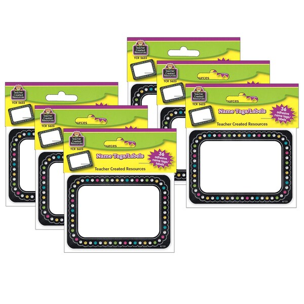 Teacher Created Resources Chalkboard Brights Name Tags/Labels, PK216 TCR5623 - main